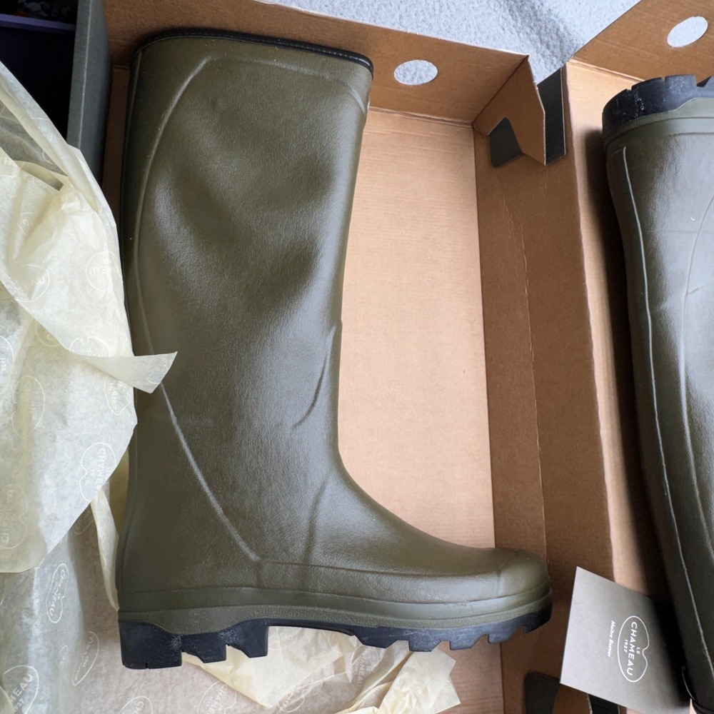 Le Chameau Country Cross Jersey Mens 12 Green Waterproof Rubber Wellington Boots